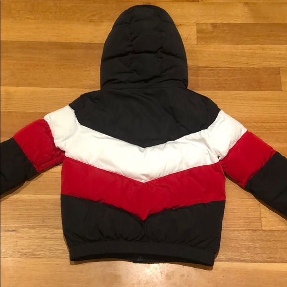 Garage Black Striped Puffer Jacket - Picture 2 of 6